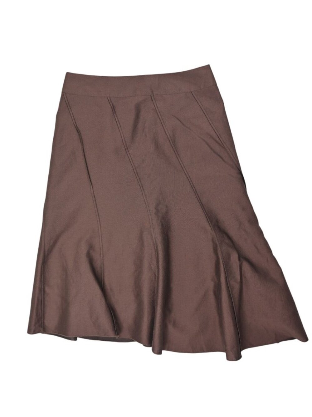 Lida Baday Vintage 90s Silk Blend Skirt in Brown
